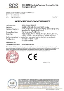 Câmara de alta temperatura 220 V - Certificado EMC