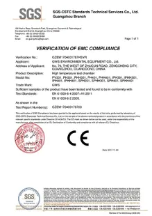 Câmara de alta temperatura 380 V - Certificado EMC
