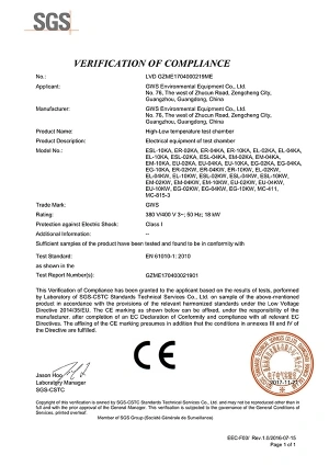 EK (380V MC) - Certificado LVD