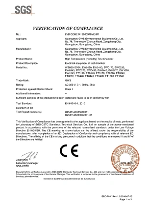 EW (com exceção 1070) - Certificado LVD